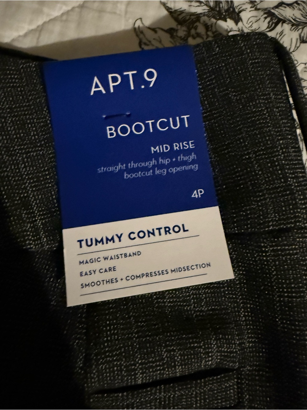 Apt. 9 Women's Black Pinstripe Bootcut Trousers - Picture 2 of 3
